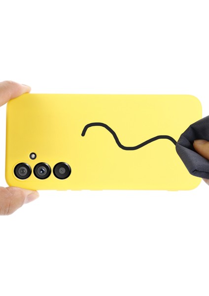 Samsung Galaxy A54 5g Çizilmez Sıvı Silikon Telefon Kılıfı Koruyucu Kılıf Kayışlı-Sarı (Yurt Dışından) fırsatları