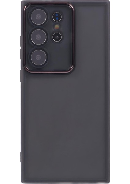 Dksm Serisi Samsung Galaxy S23 Ultra Kılıf Elektrokaplama Kamera Çerçevesi Tpu Telefon Kılıfı-Şeffaf Siyah (Yurt Dışından) fiyatları