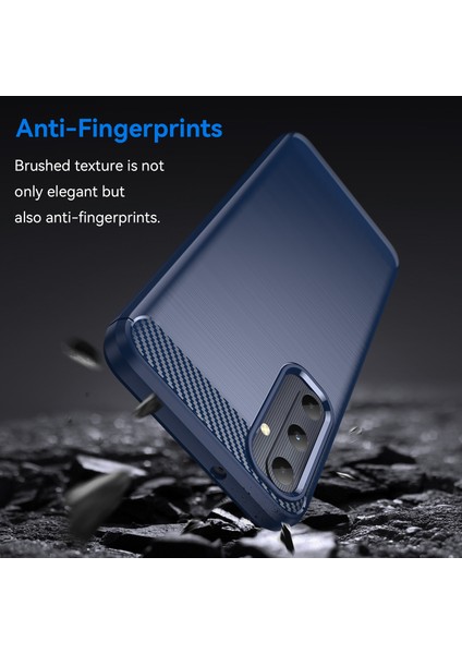 Samsung Galaxy A05S 4g Kılıfı Fırçalanmış Tpu Telefon Kılıfı Karbon Fiber Dokulu-Mavi (Yurt Dışından) modelleri