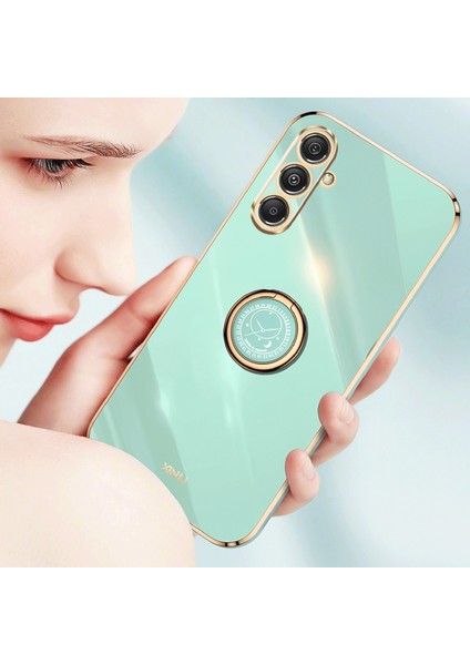 Xınlı Samsung Galaxy A16 5G/A16 4g Kılıf Halka Ayaklı Galvanik Tpu Telefon Kılıfı-Pembe (Yurt Dışından) modelleri