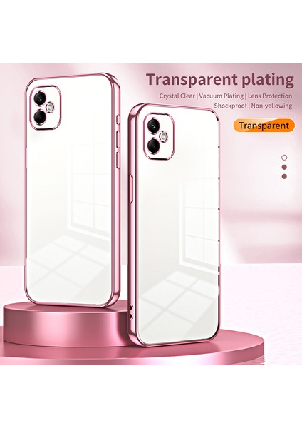 Samsung Galaxy A05 4g Elektrokaplama Tpu Kılıf Hassas Kesikli Telefon Kapağı-Pembe (Yurt Dışından) modelleri
