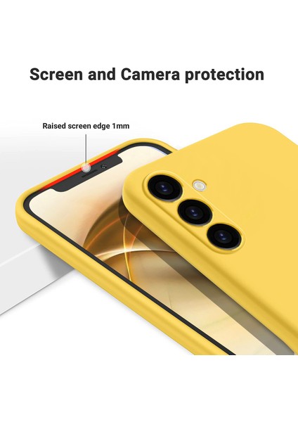 Samsung Galaxy S23 Fe Için Darbeye Dayanıklı Kılıf, Yumuşak Astarlı Telefon Kılıfı Sıvı Silikon Kabuk Kayışlı-Sarı (Yurt Dışından) modelleri