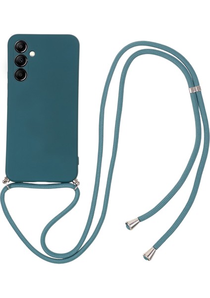 Samsung Galaxy A34 5g Kılıf Fiber Astar Tpu Telefon Kılıfı Uzun Askılı-Ordu Yeşili (Yurt Dışından)