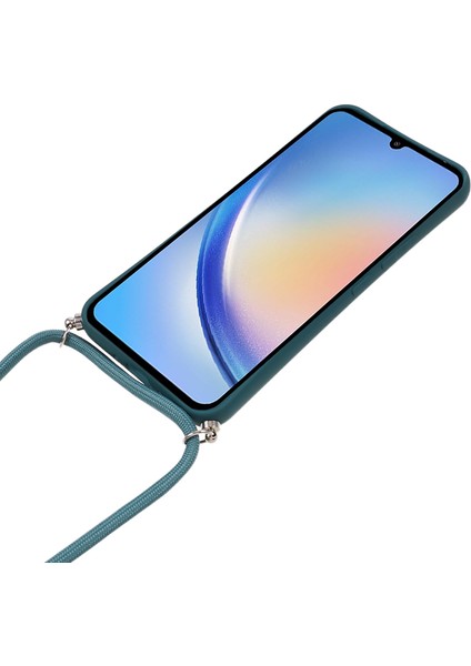 Samsung Galaxy A34 5g Kılıf Fiber Astar Tpu Telefon Kılıfı Uzun Askılı-Ordu Yeşili (Yurt Dışından) fırsatları