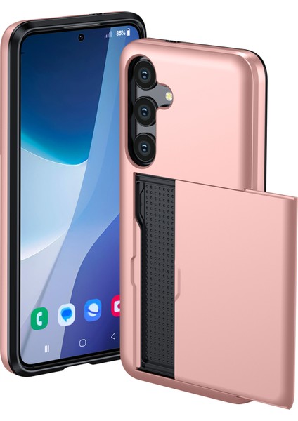 Samsung Galaxy A36 5g Kılıf Kart Tutucu Tpu+Pc Telefon Arka Kapağı-Gri (Yurt Dışından) modelleri