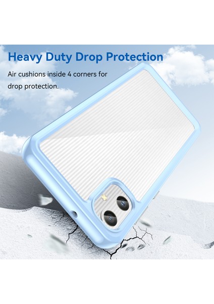 Samsung Galaxy A05 4g Kılıf Çizilmez Tpu+Akrilik Telefon Kılıfı-Mavi (Yurt Dışından) fiyatları