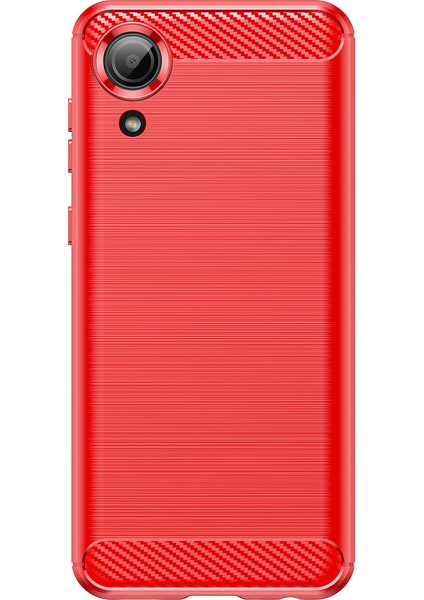 Samsung Galaxy A03 Core Için 1.8mm Tpu Kılıf, Fırçalanmış Yüzey Karbon Fiber Doku Parmak Izi Önleyici Arka Kapak-Kırmızı (Yurt Dışından) modelleri
