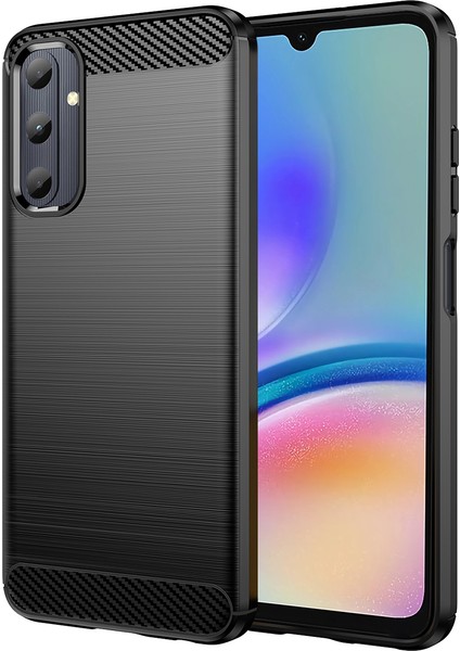 Samsung Galaxy A05S 4g Kılıfı Fırçalanmış Tpu Telefon Kılıfı Karbon Fiber Dokulu-Siyah (Yurt Dışından)