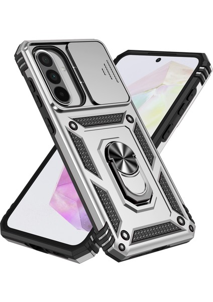 Samsung Galaxy A36 5G/A56 5g Kılıf Pc+Tpu Telefon Kılıfı Lens Korumalı Destekli-Gümüş (Yurt Dışından) fiyatları