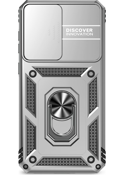 Samsung Galaxy A36 5G/A56 5g Kılıf Pc+Tpu Telefon Kılıfı Lens Korumalı Destekli-Gümüş (Yurt Dışından) modelleri