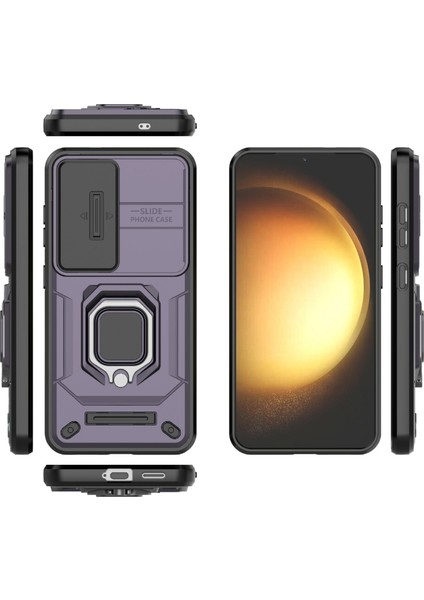 Samsung Galaxy A56 5g Kılıf Pc+Tpu Kickstand Telefon Koruyucu Lens Kapağı Ile-Mor (Yurt Dışından) indirimleri