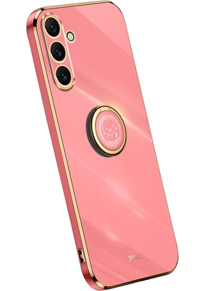 Xınlı Samsung Galaxy A16 5G/A16 4g Kılıf Halka Ayaklı Galvanik Tpu Telefon Kılıfı-Kırmızı (Yurt Dışından)