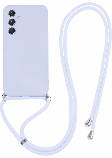 Samsung Galaxy A34 5g Kılıf Fiber Astar Tpu Telefon Kılıfı Uzun Askılı-Açık Mor (Yurt Dışından)
