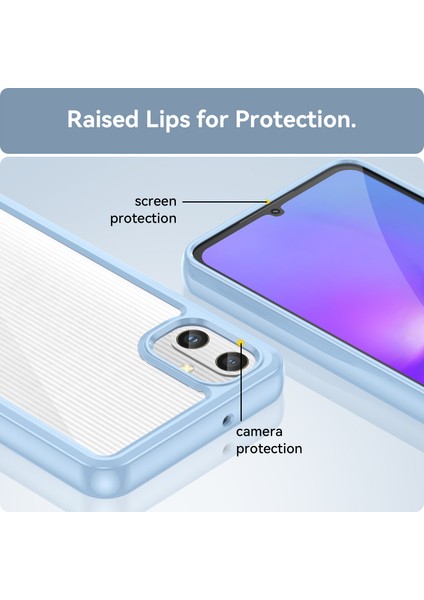 Samsung Galaxy A05 4g Kılıf Çizilmez Tpu+Akrilik Telefon Kılıfı-Mavi (Yurt Dışından) indirimleri