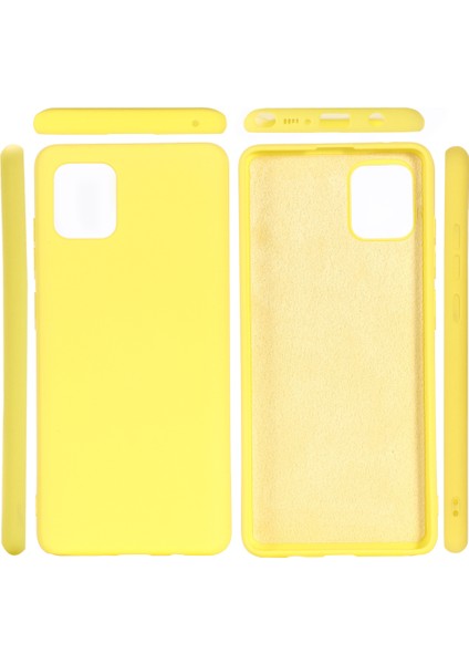Samsung Galaxy A81/NOTE 10 Lite Için Darbeye Dayanıklı Sıvı Silikon Kılıf-Sarı (Yurt Dışından)