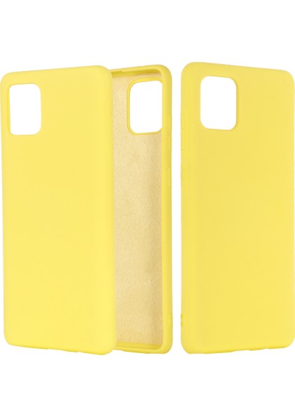Samsung Galaxy A81/NOTE 10 Lite Için Darbeye Dayanıklı Sıvı Silikon Kılıf-Sarı (Yurt Dışından) fiyatları