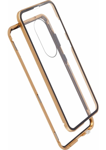 Samsung Galaxy S25 Edge Kılıfı Çift Taraflı Temperli Cam Manyetik Şeffaf Telefon Kılıfı-Altın (Yurt Dışından) indirimleri