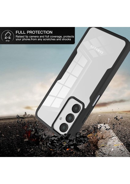 Samsung Galaxy A16 5G/A16 4g Kılıf Akrilik+Tpu Şeffaf Telefon Kılıfı Pet Ekran Filmi Ile-Siyah (Yurt Dışından) fırsatları