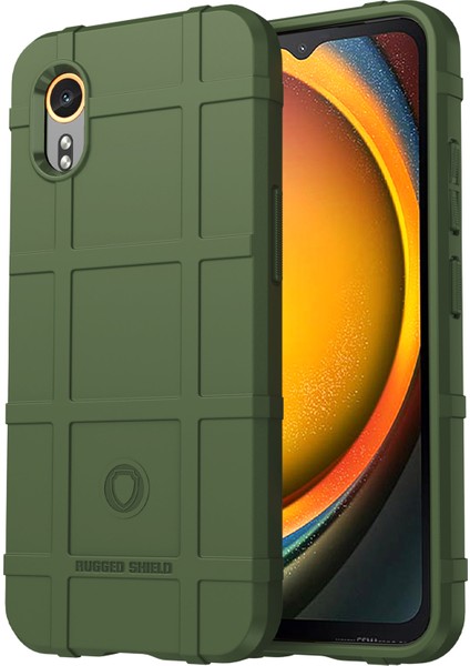 Samsung Galaxy Xcover7 Tpu Kılıf Kare Izgara Koruyucu Telefon Kılıfı-Yeşil (Yurt Dışından)