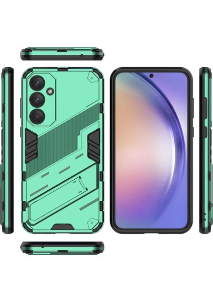 Samsung Galaxy A35 5g Kılıf Slim-Fit Tpu+Pc Telefon Kılıfı Görünmez Ayaklı-Yeşil (Yurt Dışından) fırsatları