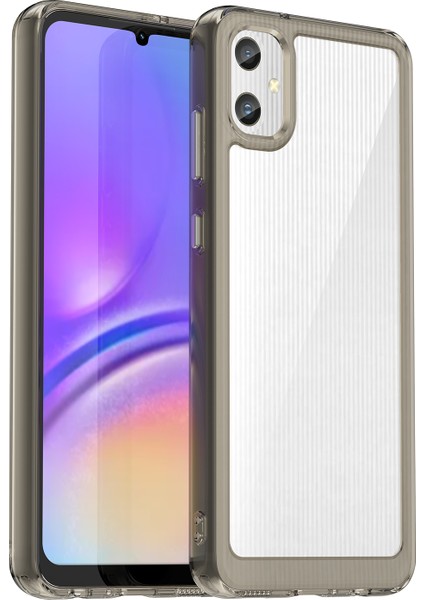 Samsung Galaxy A05 4g Kılıf Çizilmez Tpu+Akrilik Telefon Kılıfı-Şeffaf Gri (Yurt Dışından)