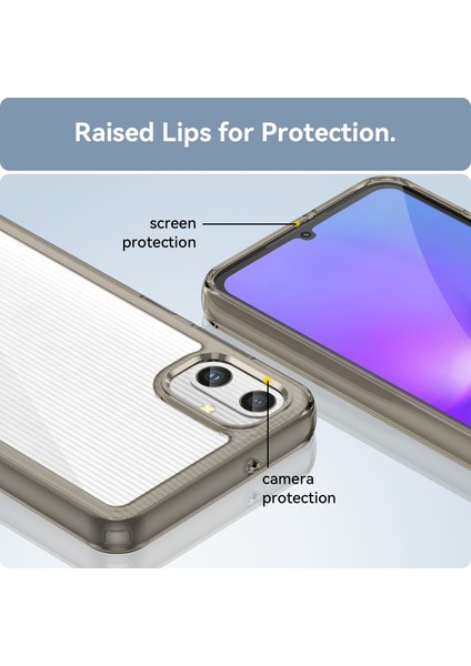 Samsung Galaxy A05 4g Kılıf Çizilmez Tpu+Akrilik Telefon Kılıfı-Şeffaf Gri (Yurt Dışından) indirimleri