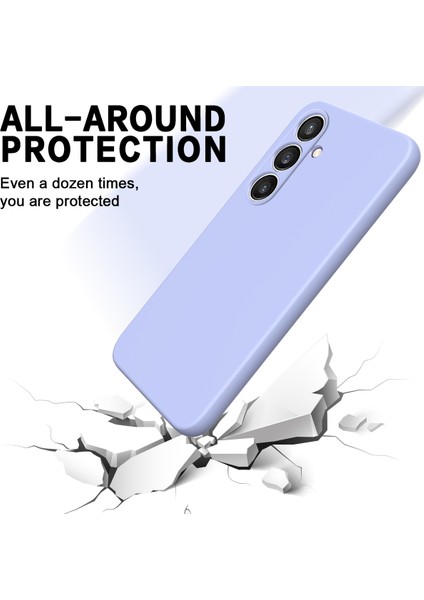 Samsung Galaxy S23 Fe Kılıf Için Darbeye Dayanıklı Kılıf Yumuşak Astarlı Sıvı Silikon Kabuk Kayışlı-Mor (Yurt Dışından) modelleri