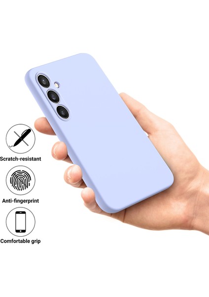 Samsung Galaxy S23 Fe Kılıf Için Darbeye Dayanıklı Kılıf Yumuşak Astarlı Sıvı Silikon Kabuk Kayışlı-Mor (Yurt Dışından) indirimleri