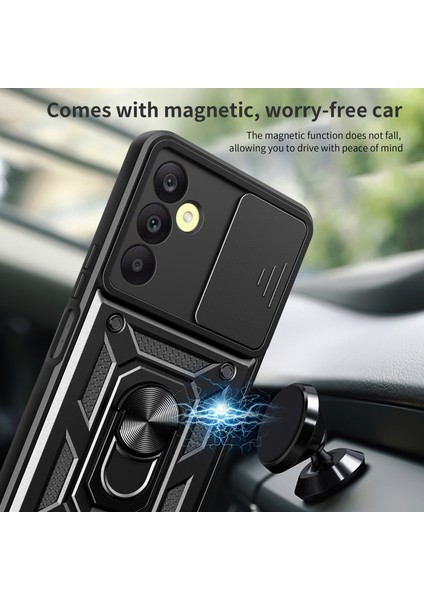 Samsung Galaxy A25 5g Kılıf Çizilmez Pc + Tpu Koruyucu Kapaklı Kayar Lens Kapağı - Gümüş (Yurt Dışından) modelleri