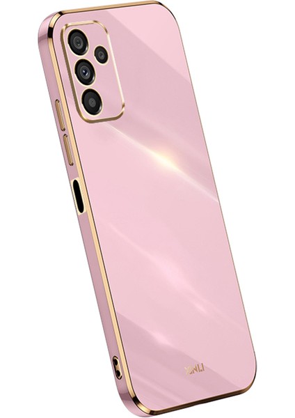 Xınlı Anti-Düşme Telefon Kılıfı Samsung Galaxy A14 5G/A14 4g Elektrokaplama Altın Kenar Tpu Cep Telefonu Kılıfı-Mor (Yurt Dışından)