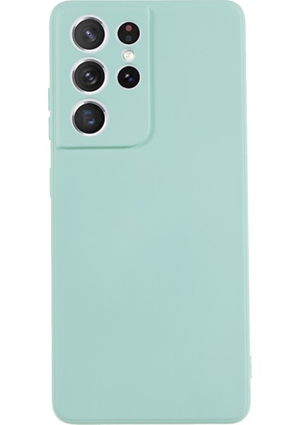 Samsung Galaxy S21 Ultra 5g Tpu Telefon Kılıfı Fiber Astarlı Ka Cep Telefonu Kılıfı-Açık Yeşil (Yurt Dışından)