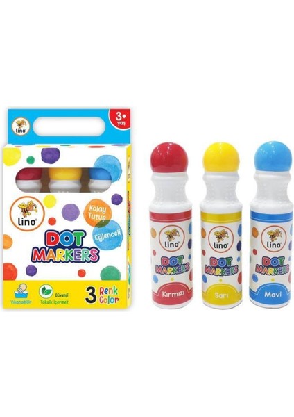 Dot Markers Yıkanabilir Yuvarlak Uçlu 3'lü Karışık Renk Kalem Seti – Çocuklar İçin Güvenli ve Eğlenceli fırsatları