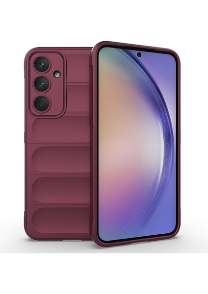 Samsung Galaxy A55 5g Cep Telefonu Kılıfı Düşmeye Dayanıklı Tpu Arka Kapak-Şarap Kırmızısı (Yurt Dışından)