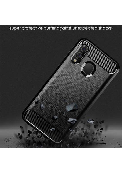 1.8mm Isı Dağıtıcı Tpu Kılıf Ultra Ince Çizilmeye Dayanıklı Karbon Fiber Doku Fırçalanmış Yüzey Telefon Kılıfı Samsung Galaxy A40-KIRMIZI (Yurt Dışından) indirimleri