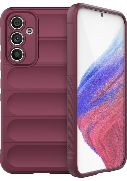 Samsung Galaxy A54 5g Sağlam Arka Düşmeye Dayanıklı Cep Telefonu Kılıfı Esnek Tpu Koruyucu Kılıf-Şarap Kırmızısı (Yurt Dışından)