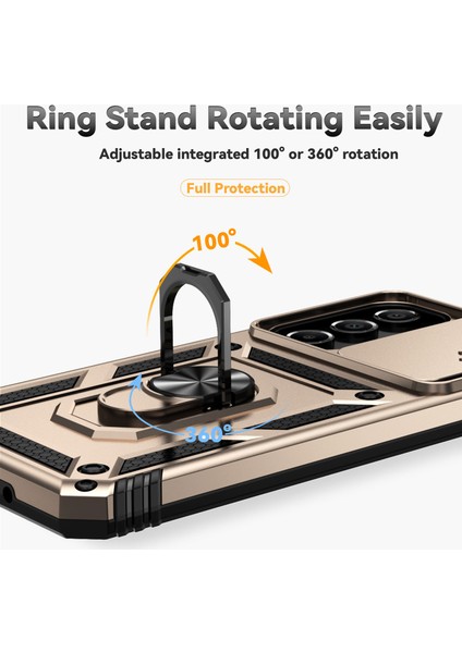Samsung Galaxy A16 5G/A16 4g Kılıf Pc+Tpu Telefon Kılıfı Lens Ultimate Koruma Ayaklığı-Altın (Yurt Dışından) fırsatları