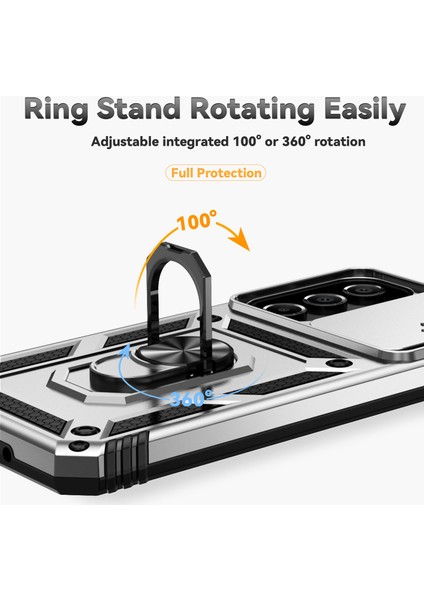 Samsung Galaxy A16 5G/A16 4g Kılıf Pc+Tpu Telefon Kılıfı Lens Ultimate Koruma Ayaklığı-Gümüş (Yurt Dışından) fırsatları