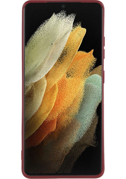 Samsung Galaxy S21 Ultra 5g Tpu Telefon Kılıfı Fiber Astarlı Ka Cep Telefonu Kılıfı-Şarap Kırmızısı (Yurt Dışından) fiyatları
