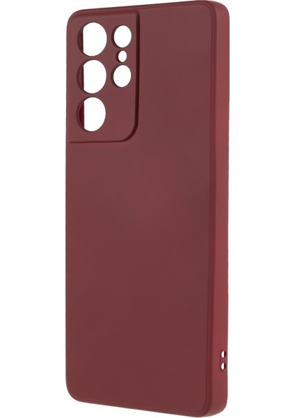 Samsung Galaxy S21 Ultra 5g Tpu Telefon Kılıfı Fiber Astarlı Ka Cep Telefonu Kılıfı-Şarap Kırmızısı (Yurt Dışından) modelleri