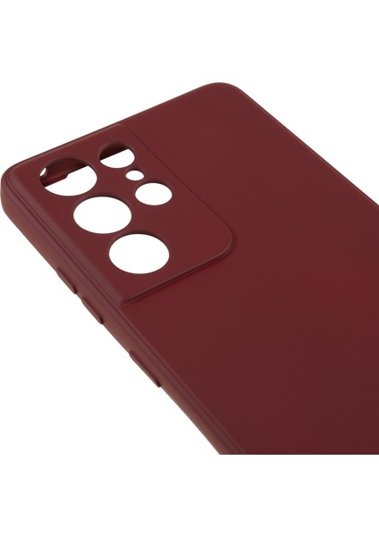 Samsung Galaxy S21 Ultra 5g Tpu Telefon Kılıfı Fiber Astarlı Ka Cep Telefonu Kılıfı-Şarap Kırmızısı (Yurt Dışından) indirimleri