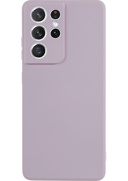 Samsung Galaxy S21 Ultra 5g Tpu Telefon Kılıfı Fiber Astarlı Ka Cep Telefonu Kılıfı-Açık Mor (Yurt Dışından)