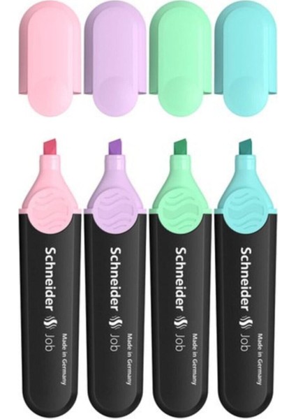 Pastel Renkli Fosforlu Kalem Seti 4'lü – 1-4,5 mm Kesik Uçlu, Su Bazlı Mürekkep, Yumuşak Tonlar fiyatları