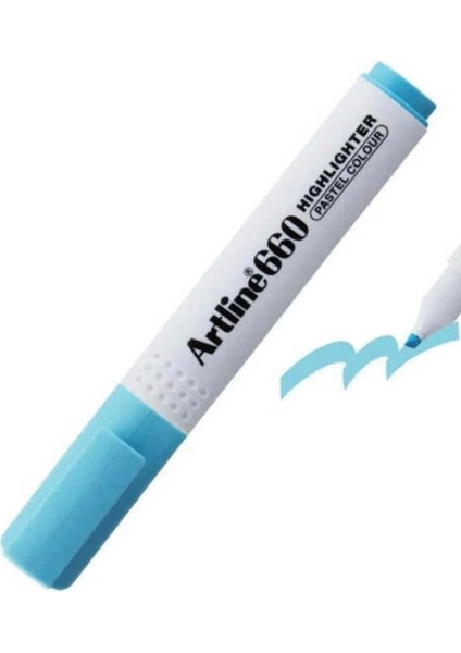 Fosforlu Kalem Pastel Mavi 1,0-4,0 mm Kesik Uç, Desensiz Tekli Paket – Yumuşak Renkli Vurgulama modelleri