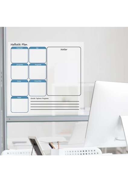 Beyaz Haftalık Planlayıcı Takvim 72x60 cm – Düz Desen, Silgili ve Kapaklı Duvar Tipi, 1 Adet fiyatları