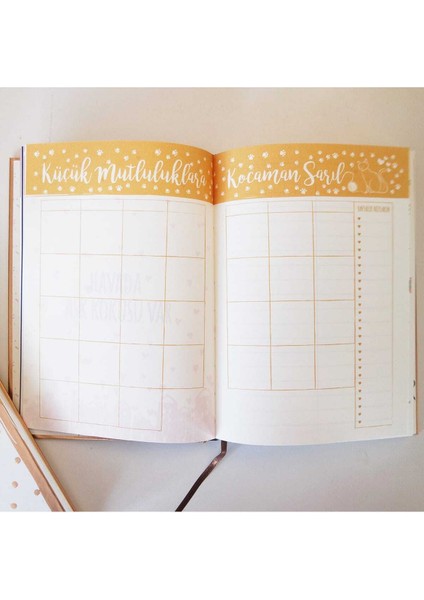 Rosegold 365 Mutlu Gün Temalı, Tarihsiz ve Şık Tasarımlı Ajanda – Günlük Planlama İçin İdeal