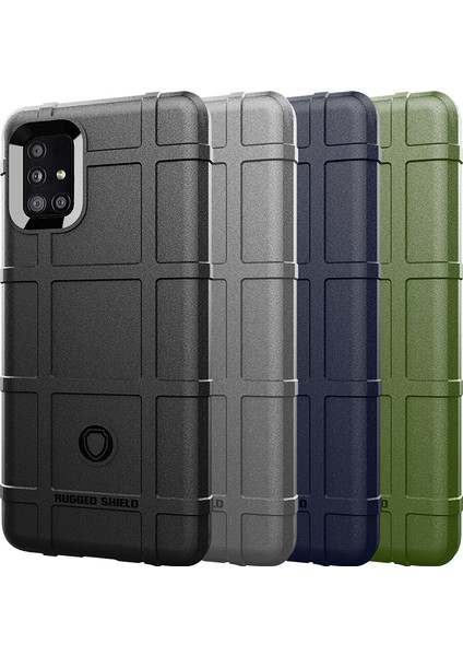 Samsung Galaxy A51 5g SM-A516-YEŞIL Için Darbeye Dayanıklı Kare Izgara Doku Kalınlaştırılmış Tpu Kabuk (Yurt Dışından) fiyatları