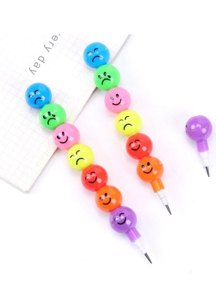 Emoji Yumurtlayan 4'lü Kurşun Kalem Seti – Canlı Renklerde, Farklı Boyutlarda Sevimli Emoji Tasarımlı modelleri