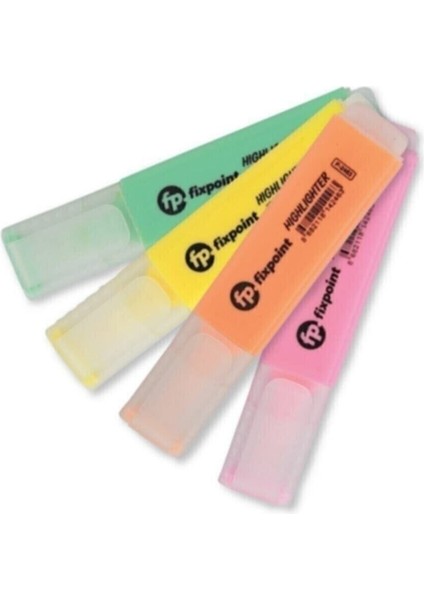P-3118 4'lü Pastel Renk Fosforlu Kalem Seti – Yumuşak Tonlarda Düz Kapaklı İşaretleyiciler fiyatları