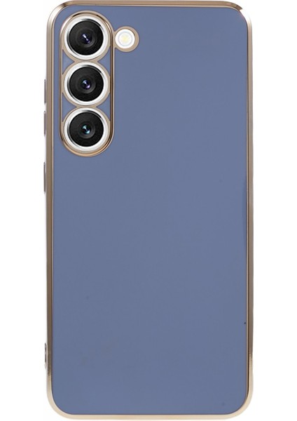 Samsung Galaxy S23 Için Çizilmez Tpu Telefon Kılıfı Elektrokaplama 6d Parlak Cep Telefonu Arka Kapağı-Mavi (Yurt Dışından)