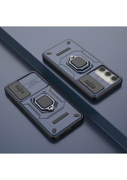 Samsung Galaxy S23+SLIDE Lens Koruma Pc+Tpu Telefon Kılıfı Koruyucu Kılıf Kickstand Ile-Mavi (Yurt Dışından) fiyatları